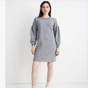 Madewell Bubble-Sleeve Sweatshirt Dress M